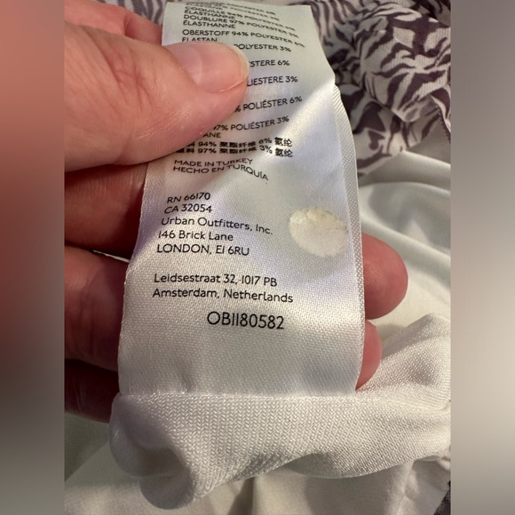 New FREE PEOPLE Romi Mesh Mini Skirt Zebra Animal Print Ruffle Ruched FP Purple - Picture 9 of 10